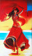 Indian Dancer (ART-1806-117839) - Handpainted Art Painting - 24in X 42in