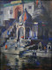 Ghat Temple (ART-16674-117984) - Handpainted Art Painting - 18in X 24in