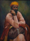 Sadhu Varanasi (ART-16674-117989) - Handpainted Art Painting - 18in X 24in