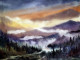 Monsoon Himalaya Mountain Landscape (ART-1232-117659) - Handpainted Art Painting - 15in X 11in