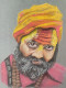 Sadhu (ART-7901-118287) - Handpainted Art Painting - 9in X 11in
