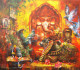 NANDI WITH GANESHA (ART-17072-118209) - Handpainted Art Painting - 40in X 46in