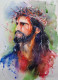 Christ With Crown Of Thorns – Original Watercolor Painting (ART-17209-118381) - Handpainted Art Painting - 11in X 15in