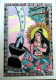 Sati Worshiping Shiv Handmade Madhubani Painting By Artistic Dreamzone (ART-17998-118423) - Handpainted Art Painting - 8in X 8in