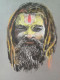 Sadhu (ART-7901-118291) - Handpainted Art Painting - 9in X 11in