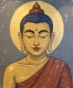 Golden Buddha In Creative Grey Background - 10/10 (PRT-7990-118351) - Canvas Art Print - 20in X 24in