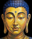 Golden Buddha In Black Background - 09/10 (PRT-7990-118350) - Canvas Art Print - 19in X 24in