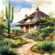 A Path That Leads Home (PRT-8429-118191) - Canvas Art Print - 24in X 24in