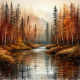Where The Forest Holds Its Breath (PRT-8429-118192) - Canvas Art Print - 24in X 24in
