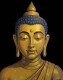 Golden Buddha In Black Background - 05/10 (PRT-7990-118346) - Canvas Art Print - 19in X 24in