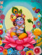 Kanha (ART-8424-118660) - Handpainted Art Painting - 14in X 18in