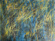 Blue And Yellow Swirls (ART-8841-118664) - Handpainted Art Painting - 18in X 14in