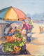 Market (ART-18009-118580) - Handpainted Art Painting - 11in X 15in