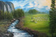 Winter Valley (ART-976-118740) - Handpainted Art Painting - 30in X 20in