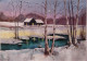 Snowy Region (ART-16757-118744) - Handpainted Art Painting - 15in X 11in
