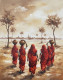 RAJASTHANI VILLAGE SCENE! WOMEN'S MATKA (ART-3319-118754) - Handpainted Art Painting - 24in X 36in