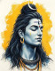 LORD SHIVA PAINTING (ART-3319-118753) - Handpainted Art Painting - 24in X 36in