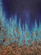 Layered Blue (ART-8156-118778) - Handpainted Art Painting - 42in X 56in