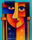 Duality Of Emotions (ART-17787-118924) - Handpainted Art Painting - 8in X 10in