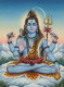 Lord Shiva Meditating (ART-3319-118883) - Handpainted Art Painting - 24in X 36in