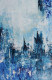 Silent Blue City (ART-8156-119028) - Handpainted Art Painting - 40in X 60in
