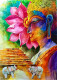 Buddha (ART-8538-118959) - Handpainted Art Painting - 22in X 30in