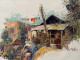 Village House (ART-15644-119014) - Handpainted Art Painting - 16in X 12in