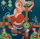 Lord Ganesha Painting (ART-6706-118978) - Handpainted Art Painting - 36in X 36in