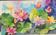 Blooming Lotus (ART-17954-118950) - Handpainted Art Painting - 24in X 18in
