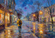 The Evening Walk Home (PRT-15697-119136) - Canvas Art Print - 60in X 42in