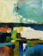 Abstract Landscape Painting | Original Handmade Contemporary Wall Art | Modern Decor (ART-16885-119131) - Handpainted Art Painting - 36in X 48in