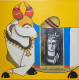 Sacred Bearer (ART-6730-119299) - Handpainted Art Painting - 36in X 36in