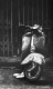 Vintage Scooter (ART-18095-119519) - Handpainted Art Painting - 19in X 27in
