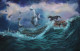 Between Storm And Shore (ART-17927-119347) - Handpainted Art Painting - 34in X 22in