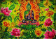 The Enlightened Buddha In Blooming Lotuses (ART-7381-119469) - Handpainted Art Painting - 25in X 17in