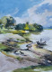 Landscape (ART-18009-119449) - Handpainted Art Painting - 15in X 11in