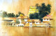 Padma Theertham (ART-662-119753) - Handpainted Art Painting - 20in X 13in