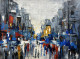 Abstract Modern Cityscape Painting | Original Handmade Urban Wall Art (ART-16885-119783) - Handpainted Art Painting - 48in X 36in