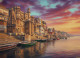 Reflections Of The Divine - Varanasi Ghat (PRT-15697-119931) - Canvas Art Print - 60in X 44in