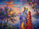 Twilight Melodies Under The Kadamba Tree (PRT-15697-119946) - Canvas Art Print - 60in X 45in