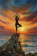 Tree Pose By The Sea (PRT-15697-119913) - Canvas Art Print - 40in X 60in