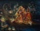 Whispers On The Lotus Lake (ART-16685-119775) - Handpainted Art Painting - 30in X 24in