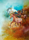 Lucky 7  Horses (ART-8538-119787) - Handpainted Art Painting - 22in X 30in
