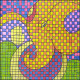 Ganesha Mosaic (ART-18155-119792) - Handpainted Art Painting - 24in X 24in