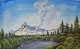 Lakeside Landscape Mountain Painting (ART-6189-120052) - Handpainted Art Painting - 18in X 11in