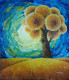 Golden Tree (ART-3674-120062) - Handpainted Art Painting - 27in X 31in
