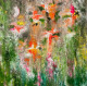 Floral Momentum (ART-8156-119003) - Handpainted Art Painting - 24in X 24in