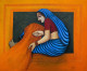 Threads Of Patience (ART-18220-120098) - Handpainted Art Painting - 36in X 30in