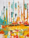Color In Motion (ART-8156-118777) - Handpainted Art Painting - 38in X 49in
