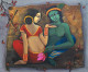 Whispers Beneath The Palash Tree (ART-18220-120104) - Handpainted Art Painting - 36in X 30in